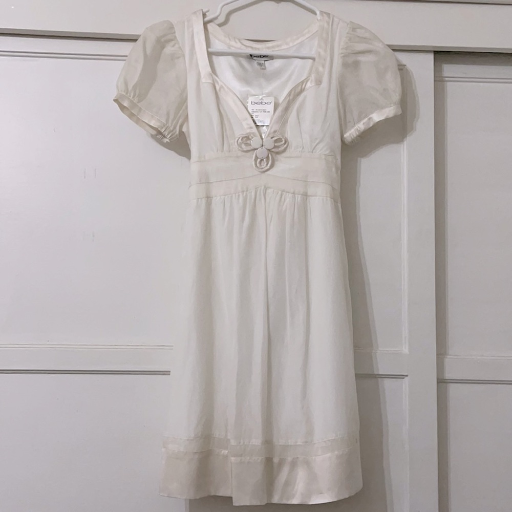 Bebe dress w/silk trim detail NWT - Picture 1 of 13